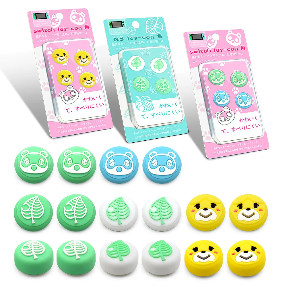 Thumb Stick Grip Cap Per Animal Crossing Joystick Cover Protettiva Per Nintendo Switch Joycon Controller Ns Lite Thumbstick Case