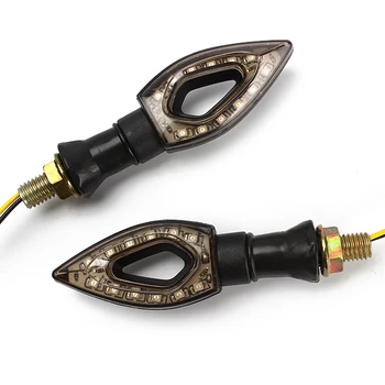 

LEEPEE For Honda Suzuki For Ducati Easy to Install Motorcycle Turn Signal Amber Lights Universal 1 Pair Waterproof 12 LED