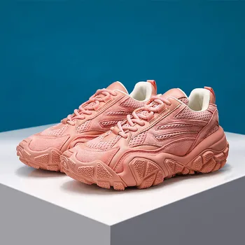 

2020 New Chunky Platform Sneakers Women Mesh Breathable Running Shoes Woman Thick Sole Dad Shoes Zapatillas Mujer Deportiva