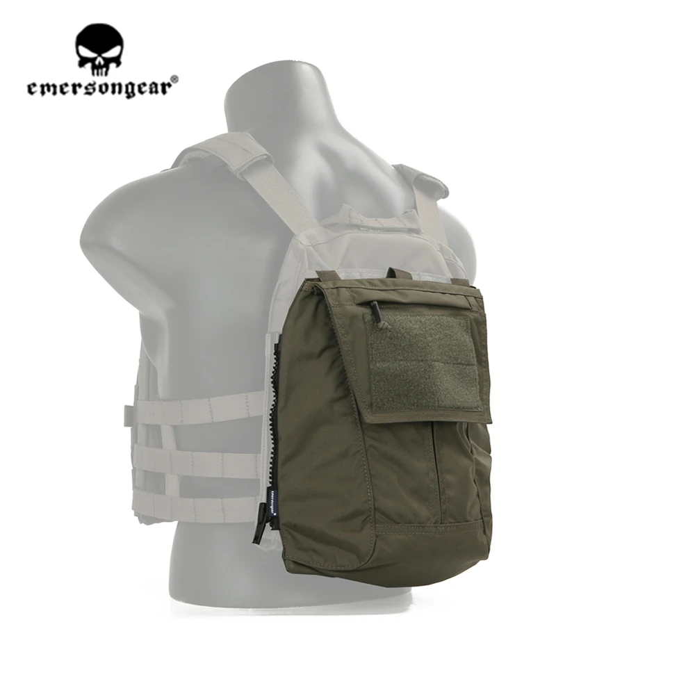 Emersongear Tactical Pouch ZiP ON Back Panel Plate Carrier Backpack AVS