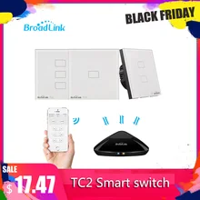 Broadlink TC2 1/2/3-ЕС Стандартный 2019New светильник переключатель современный дизайн Белый сенсорный Панель Wi-Fi Беспроводной Смарт Управление через RM Pro