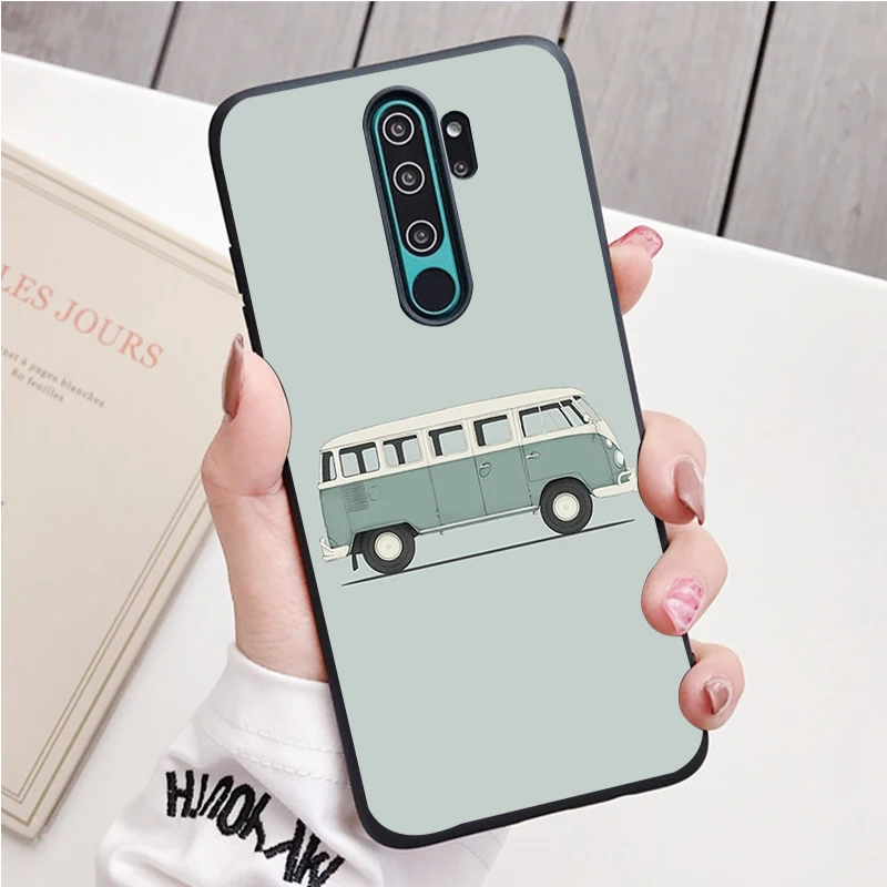 Combi Van Surf black Silicone Phone Case For Redmi note 9 8 7 Pro S 8T 7A Cover xiaomi leather case charging