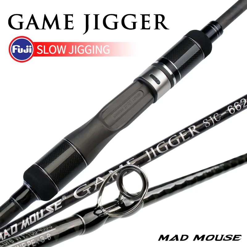 MADMOUSE GAME JIGGER 662 Jigging Rod 1.98m Jig 60 400g 20kg Power PE3 6