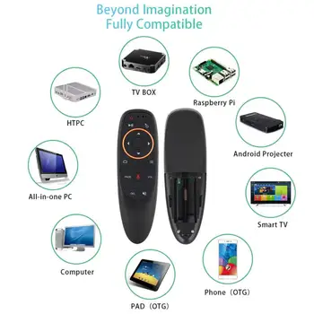 

Wireless Microphone IR Remote Control for Android Tv Box PC Mini Air Voice Mouse2.4GHz 6 Axis Gyro Universal Remote Control