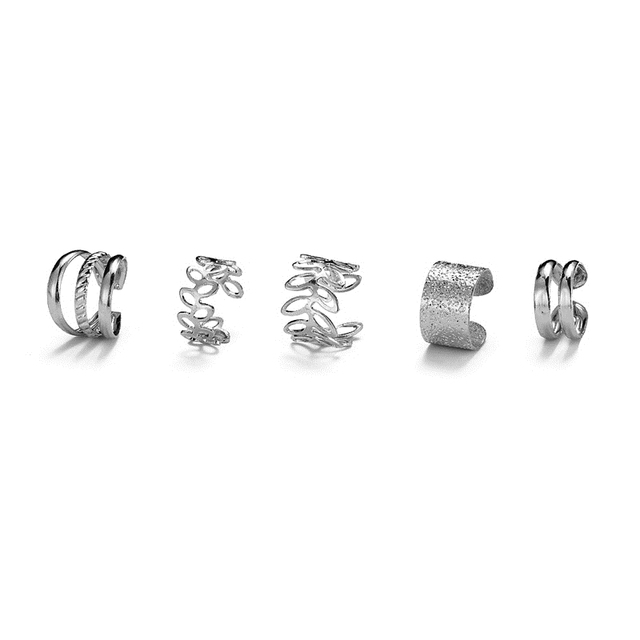 Simple Gold Silver Color Ear Clips Non-Piercing Fake Cartilage Earrings Clip Earrings Ear Cuff For Women Men Jewelry