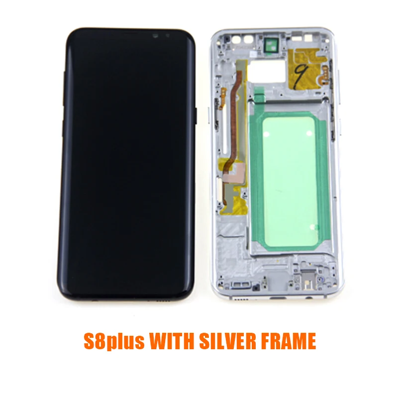 Цена ЖК-дисплей для samsung S8 Plus G955F с рамкой сенсорный дисплей для samsung S8 Plus экран Pantalla - Цвет: S8P WITH SILVERFRAME