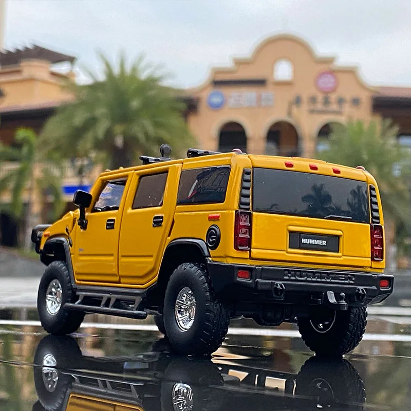 1:32 HUMMER H2 Alloy Car Model Diecasts & Toy Metal Off-road Vehicles Car Model Simulation Sound Light Collection Kids Toys Gift 6