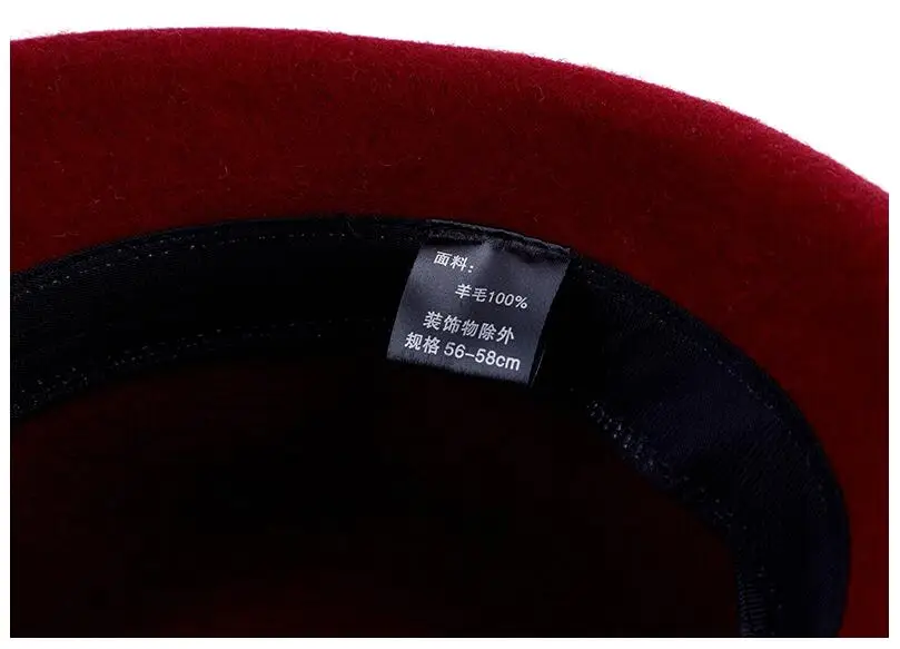H7704 шерстяная шляпа Федора, женская зимняя Осенняя британская ретро модная шапка для бассейна, Женские Простые высококачественные элегантные шапки