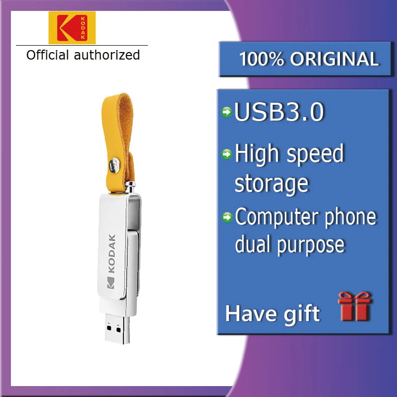Kodak USB 3,1 металлический USB флеш-накопитель 16 ГБ 32 ГБ карта памяти USB 3,0 64 ГБ флеш-накопитель 128 ГБ U диск 256 ГБ Флешка USB флешка