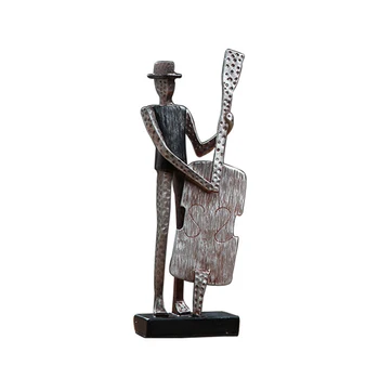 

Nordic Musician Character Sculpture Figurine Creative Resin Modern Figurine Ornament Home Decoration Accessories Desktop Decor