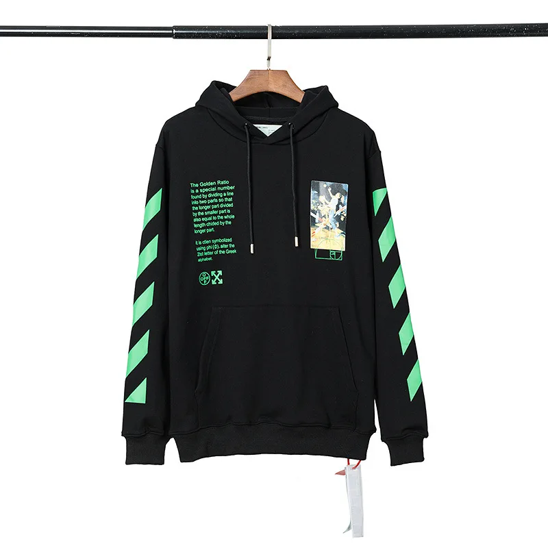 19SS OFF-WHITE OW Осень Зима Новая высококачественная танцевальная пара Толстовка