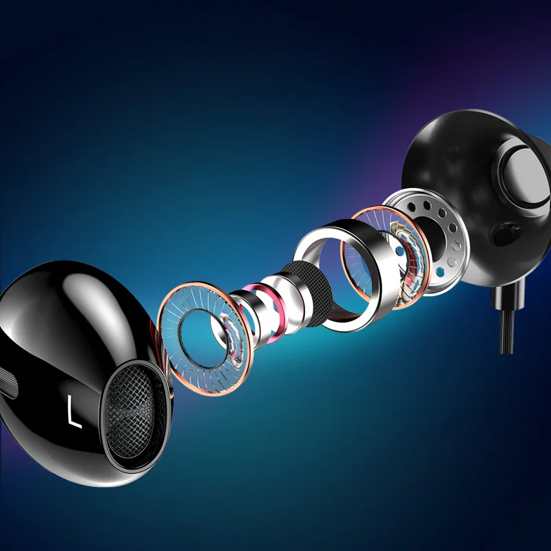 TOTU Wired Earphone For Phone iPhone Xiaomi Samsung Huawei Headset In Ear Earphone With Mic In Ear Buds Earbuds Earpiece