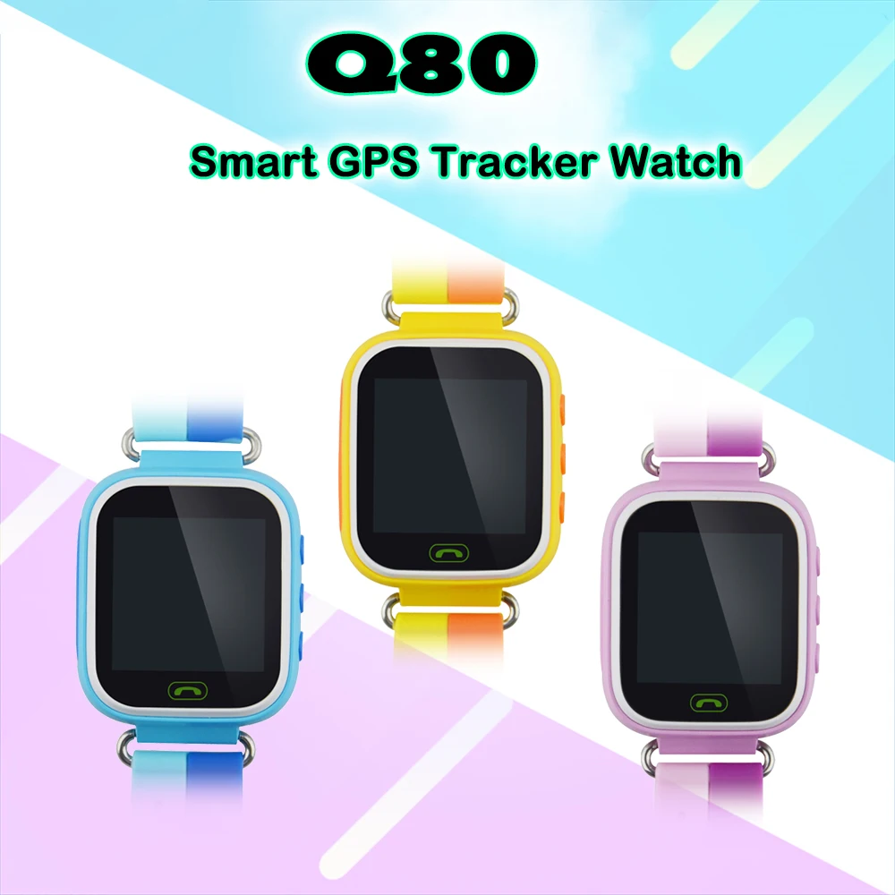 Смарт-часы Q80 с GPS-трекером для детей интеллектуальное оповещение сигнал SOS