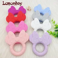 1pcs Mouse Baby Teething Food Grade Cartoon Silicone For Necklaces Baby Teether Toy Nursing Gifts 1