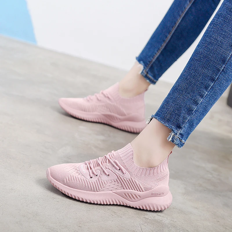 

Lightweight and comfortable breathable flying woven women's shoes fashion personality casual running shoes sneakers