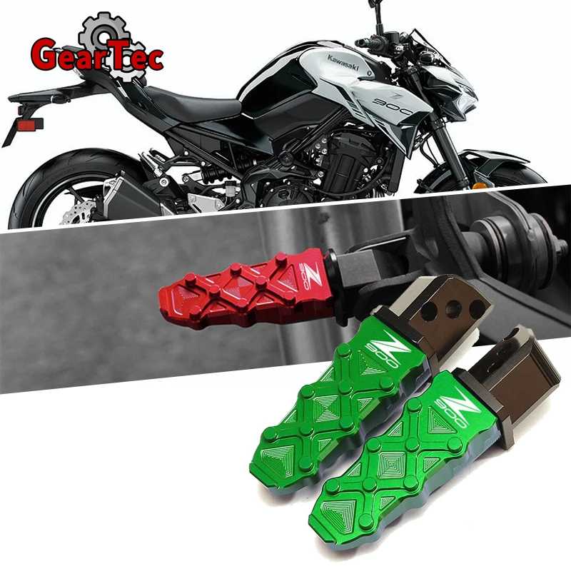 For Kawasaki Z900 Z 900 2017-2022 2021 2020 Motorcycle Accessories CNC High Quality Rear Foot Pegs Rests Passenger Footrests | Автомобили