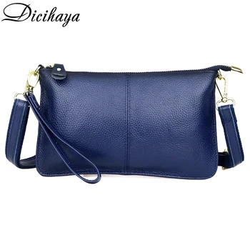 

DICIHAYA Women Crossbody Bag Causal Cowhide Handbags Thin Women Bags Designer With Zipper Pocket Female Shoulder Messenger Bag