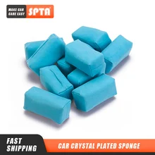 SPTA – bloc d'éponge plaqué cristal de voiture, tampon d'éponge de revêtement spécial pour voiture, tampon de revêtement souple, vente en gros