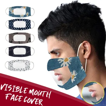 

Dustproof Windproof Reusable Smile Communicator Face Mask with Clear Vinyl Visible Expression Lip Reading Health Care Máscara