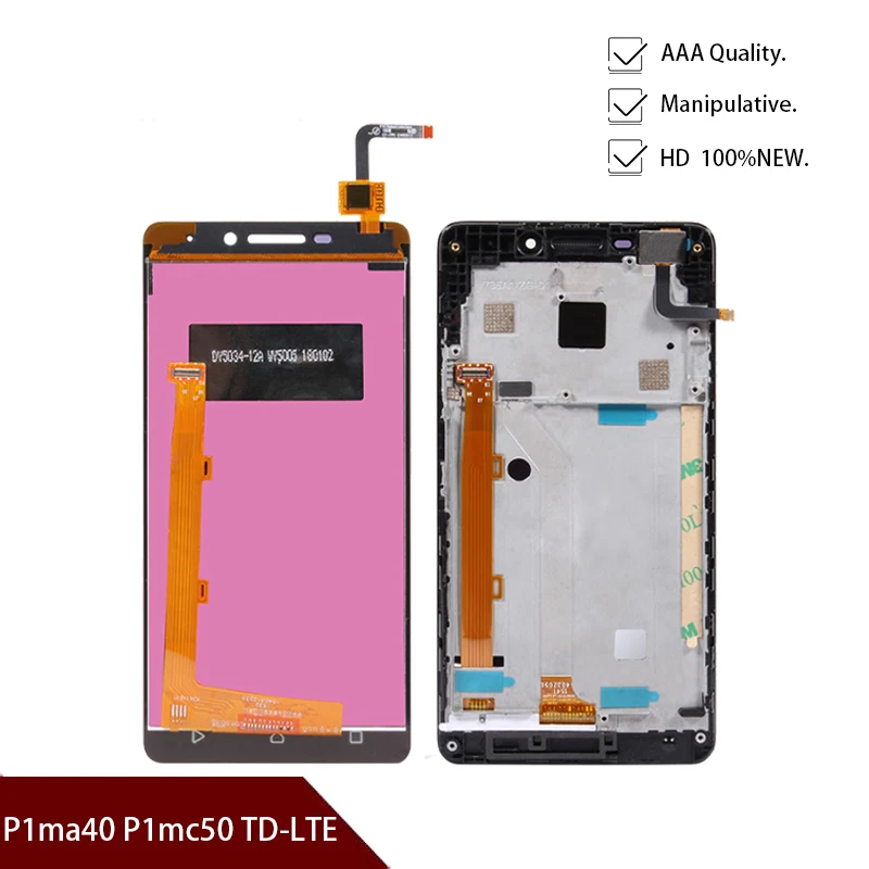 Высокое качество ЖК-дисплей Сенсорная панель экран дигитайзер в сборе для Lenovo vibe