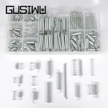 GUSIWU – Kit d'assortiment de fils à ressort, 200 pièces, Extension de ressort de Compression zingué pour petits projets réparations