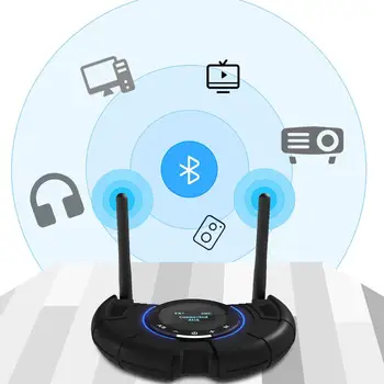 

TWISTER.CK Bluetooth 5.0 Receiver Transmitter 100M Long Range 2 IN 1 Wireless Stereo SPDIF Audio Adapter With Antenna For TV PC
