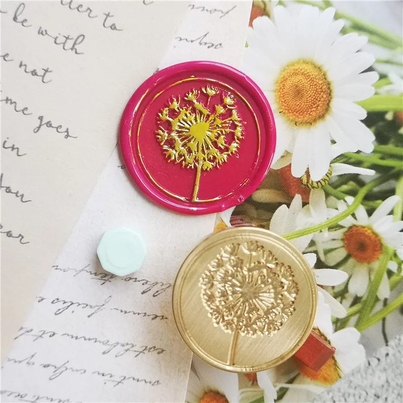 New dandelion Wax Seal Stamp Dandelion design or your sealing wax wedding stamp