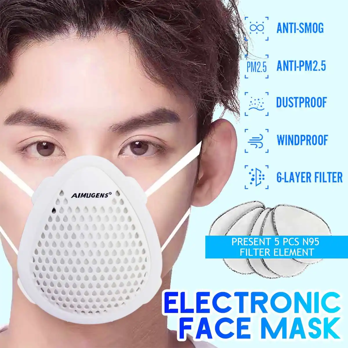 

Warranty Mask protective mask dust mask electric filter mask air purification mask