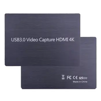 

HDMI Gray Video Capture Device 4K HDMI USB3.0 1080P Game Capture Card Game Recorder For Live Streaming Easy To Carry