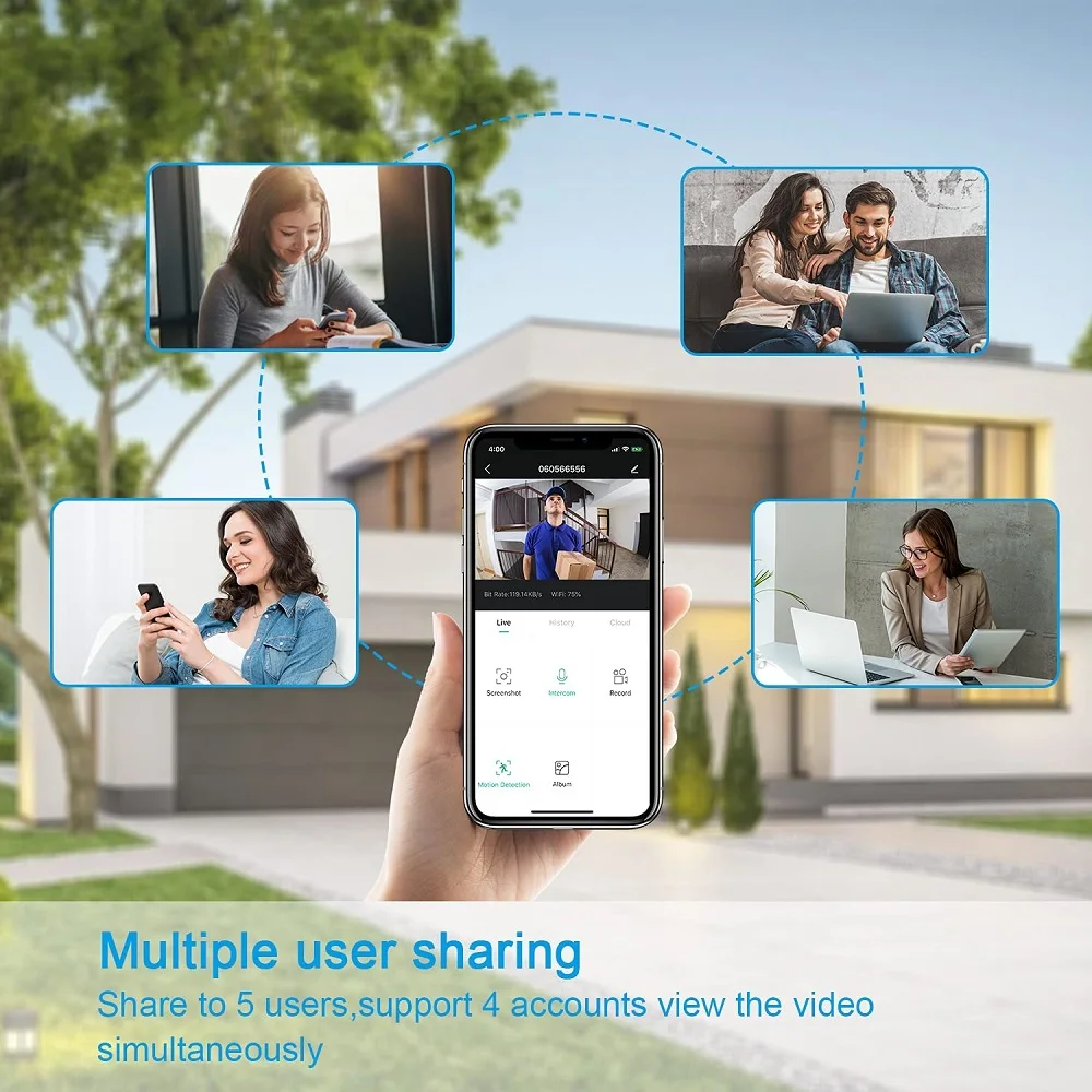 مثال على تركيب الكاميرا داخل المنزل للمراقبة الأمنية