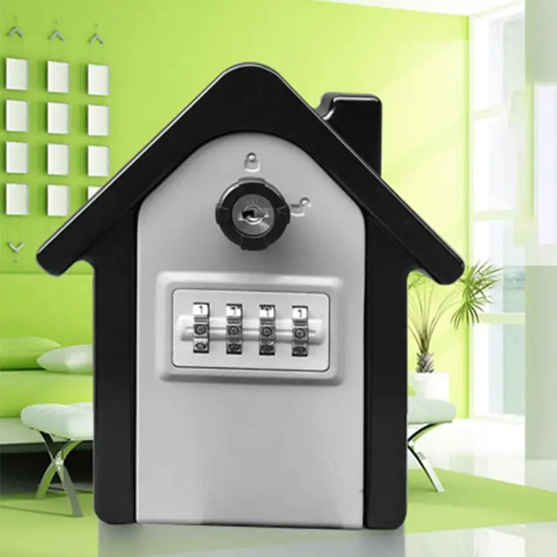 4 Digit Outdoor High Security Wall Mounted Key Safe Box Code Secure Lock Storage