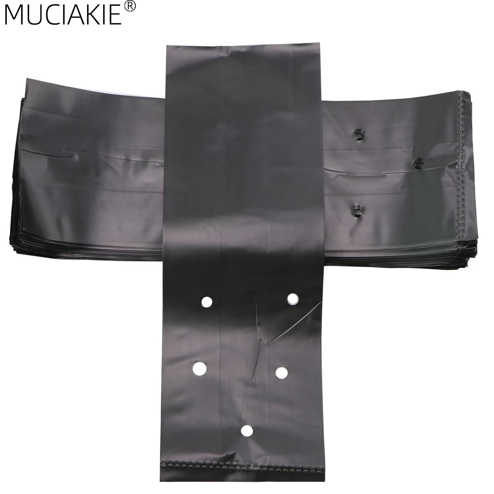 MUCIAKIE PE Plastic Nursery Black Grow Bags Breathable Environmental Permeable Seedling Cultivation Transplanting Pots Anti-UV 6