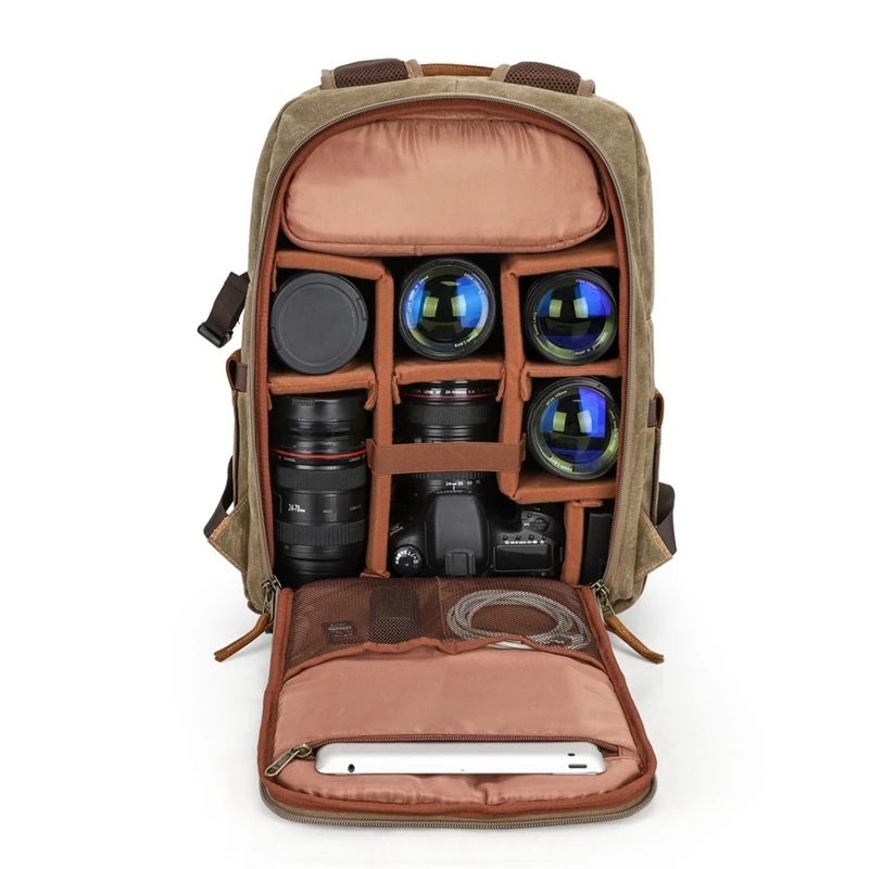 ABGN горячий-Многофункциональный батик холст камера рюкзак Dslr камера сумка Открытый водонепроницаемый большой емкости путешествия фотография сумка f
