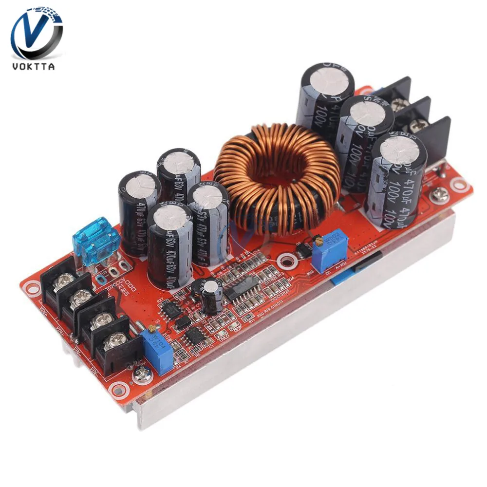 1200W High Power 20A DC Step-Up Boost Constant Current Module Output Voltage Continuously Adjustable