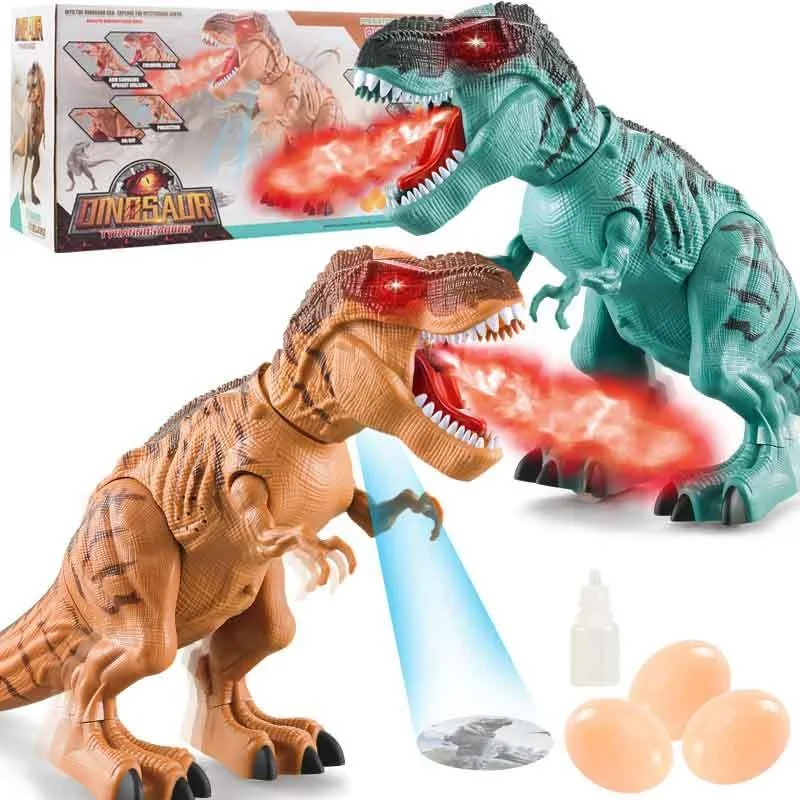 Электрическая игрушка, ходячий спрей, робот-динозавр, светильник со звуком, механические динозавры, модель, игрушки для детей