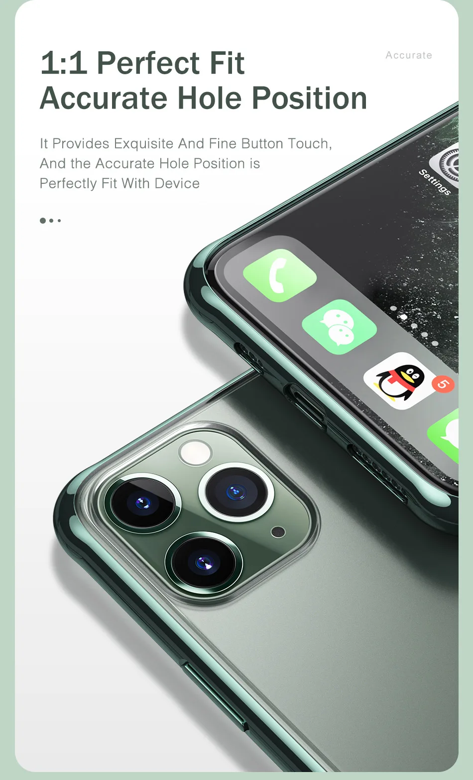 ROCK матовый чехол для телефона для iPhone 11 Pro Max прозрачные чехлы для iPhone 6 6S 7 8 Plus X XS Max XR прозрачный мягкий чехол