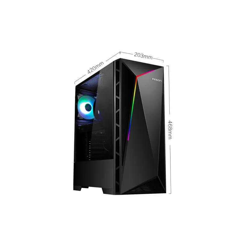 IPASON игровой настольный компьютер полный набор Intel 9th Gen i5 9400F GTX1050Ti 4G DDR4 8G