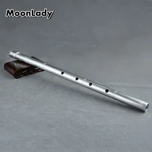 

D Key Vertical 5 Holes Japan Woodwind Musical Instrument Metal Flute Shakuhachi for beginner Musical lover