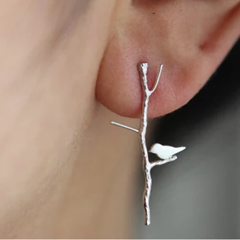 

Factory Special Sale Simple Earrings For Women Animal Birds with Tree Shape Anninersary Party Ear Jewelry Best Gifts