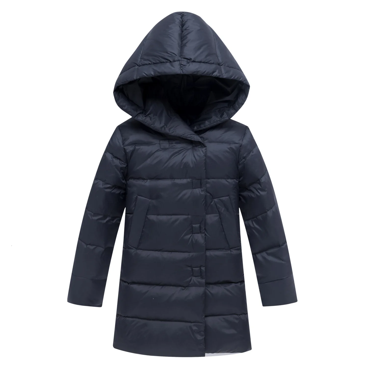 Модная зимняя детская куртка-пуховик Длинная толстая парка Одежда для девочек детское пальто теплая верхняя одежда для мальчиков зимний комбинезон
