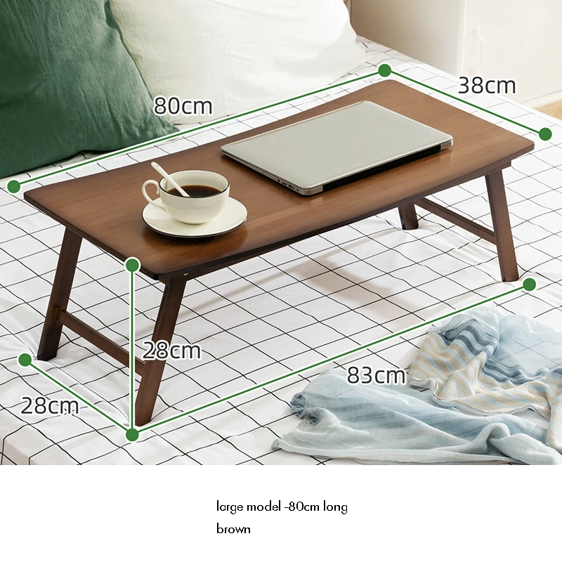 Foldable Laptop Bed Tray Table - Portable Lap Desk For Couch, Bed, Floor Standing (Adjustable Height)