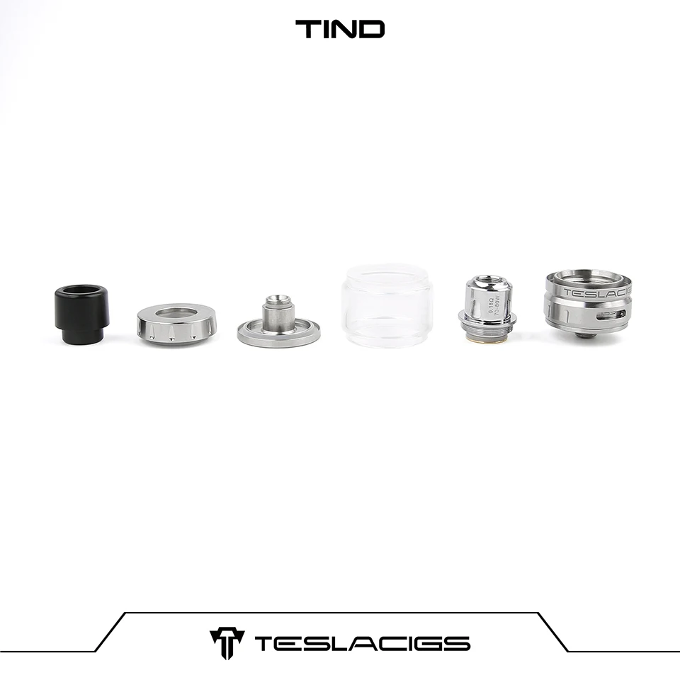 4pcsPack Original TESLA Tind coil 0.18Ohm for TESLA Tind tank & P226 220W Vape Box Mod kit Electronic Cigarette Accessories (5)
