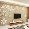 Acrylic wall stickers Wonderful TV Background Decoration Flowers Acrylic Wall Sticker Best Home Decor living room decoration ► Photo 1/6