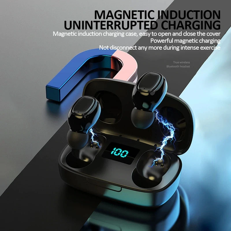 kowkaka TWS T10 Bluetooth Earphone Sport Headset Wireless Earbud Blutooth 5 0 IPX7 Waterproof with LED Display For IPhone Xiaomi