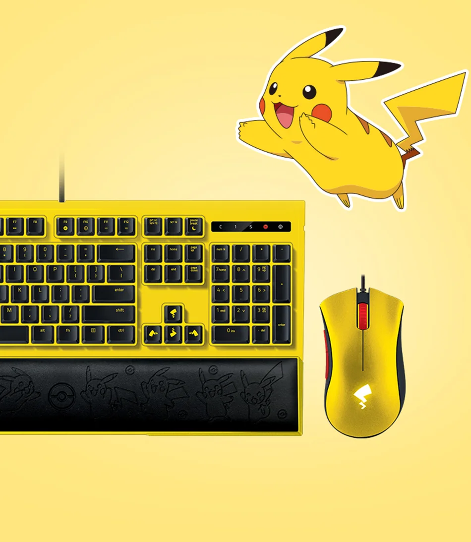 Razer ポケモンキーボード　【イーブイver】 Razer、ピカチュウとイーブイが描かれたポケモンコラボ