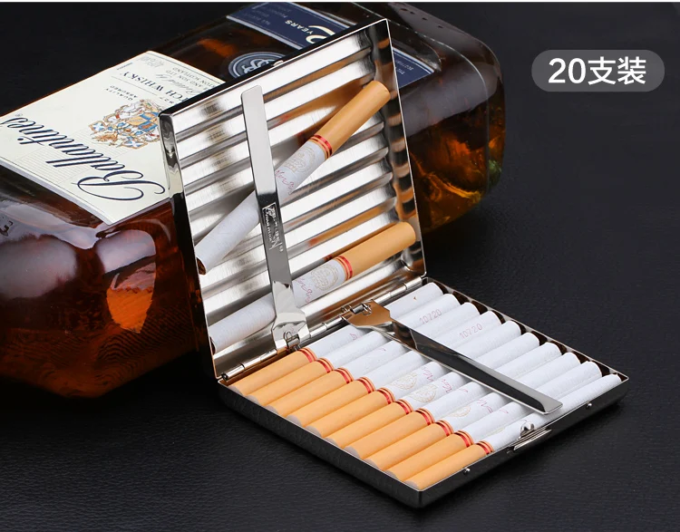 1 шт. гофрированный дизайн серебристо-белая медная сигаретная коробка линии металлический портсигар коробка для 10/20 сигарет