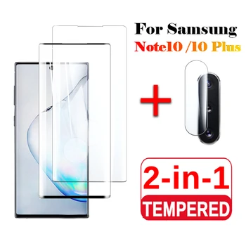 

2in1 protective glass on for Samsung galaxy note 10 plus screen protector cam with camera lens glas not not10 10plus pro galax