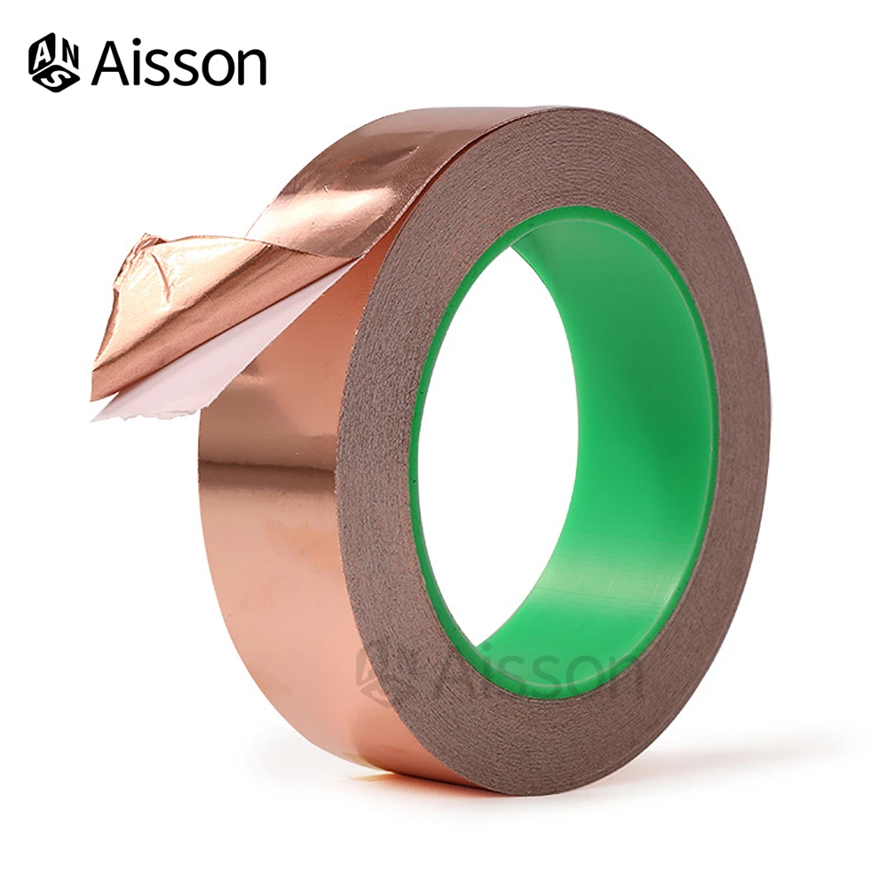 RUBAN ADHESIF ELECTRICITE,20mmRuban adhésif en cuivre conducteur Double face, 20 mètres