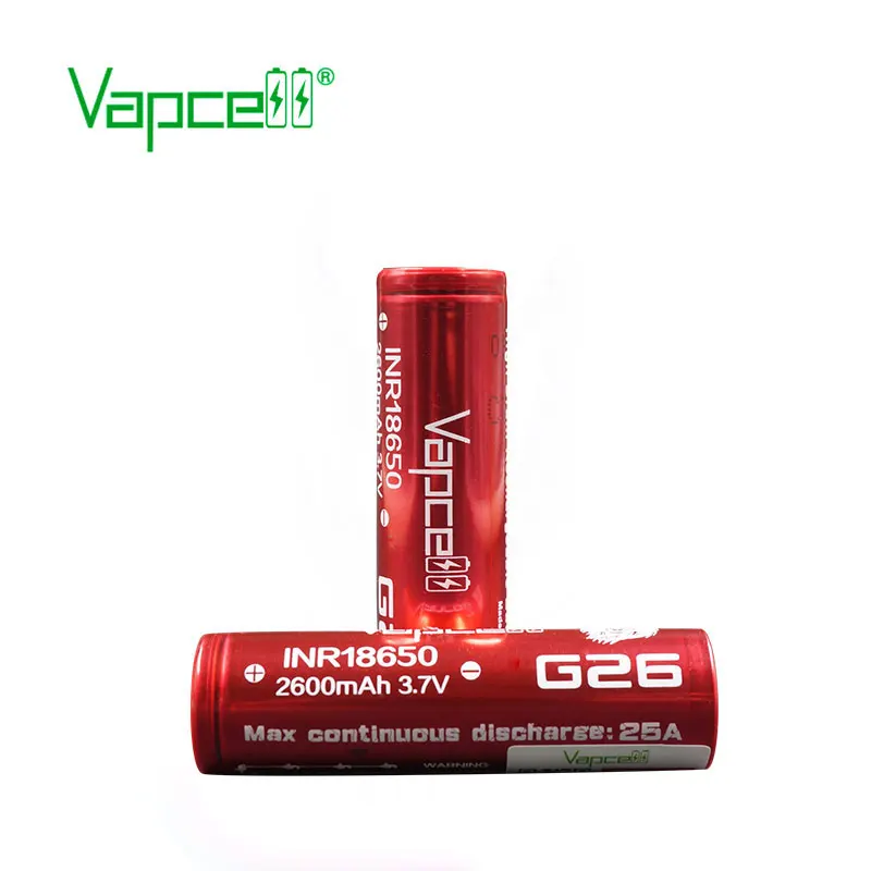 4 шт Vapcell G26 Красный 18650 2600MAH 20A аккумуляторная батарея