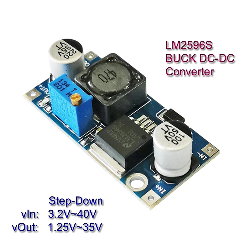 LM2596S DC-DC Buck Converter Vehicle Stabilizers Step-Down Power Supply Module LM2596 Adjustable DC1.25V-35V Voltage Regulators |